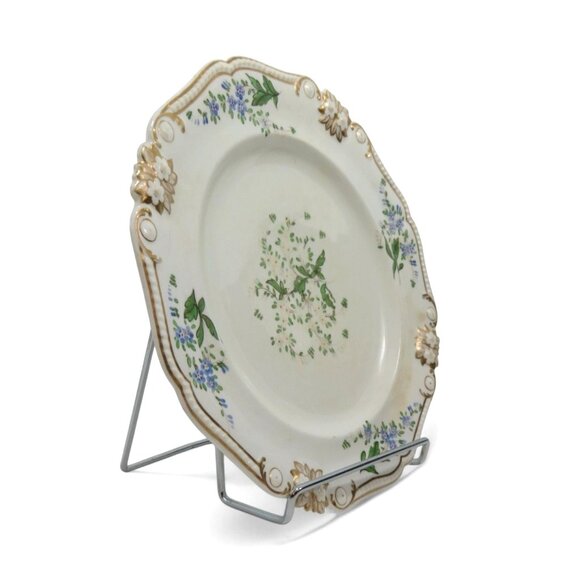 Royal CROWN DERBY Antique Plate Floral Design and Gold Trim England Vintage 10" - Picture 2 of 10